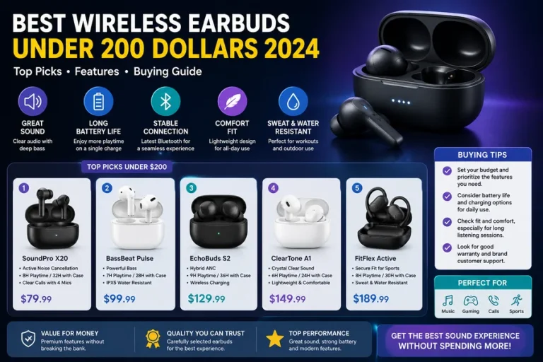 Best Wireless Earbuds Under 200 Dollars 2024